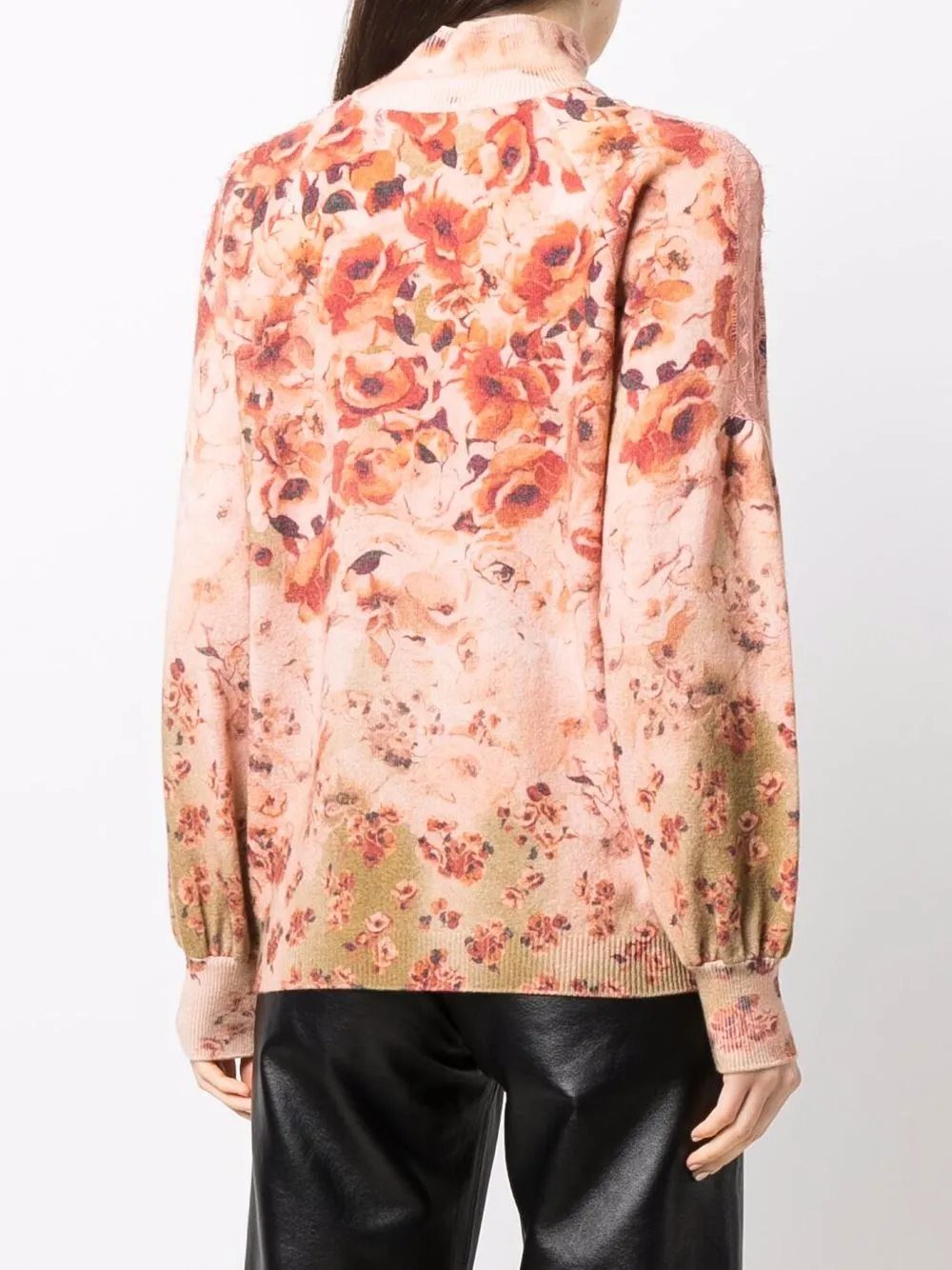 Alberta Ferretti Trui met bloemenprint Beige