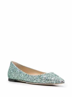 glitter flat shoes