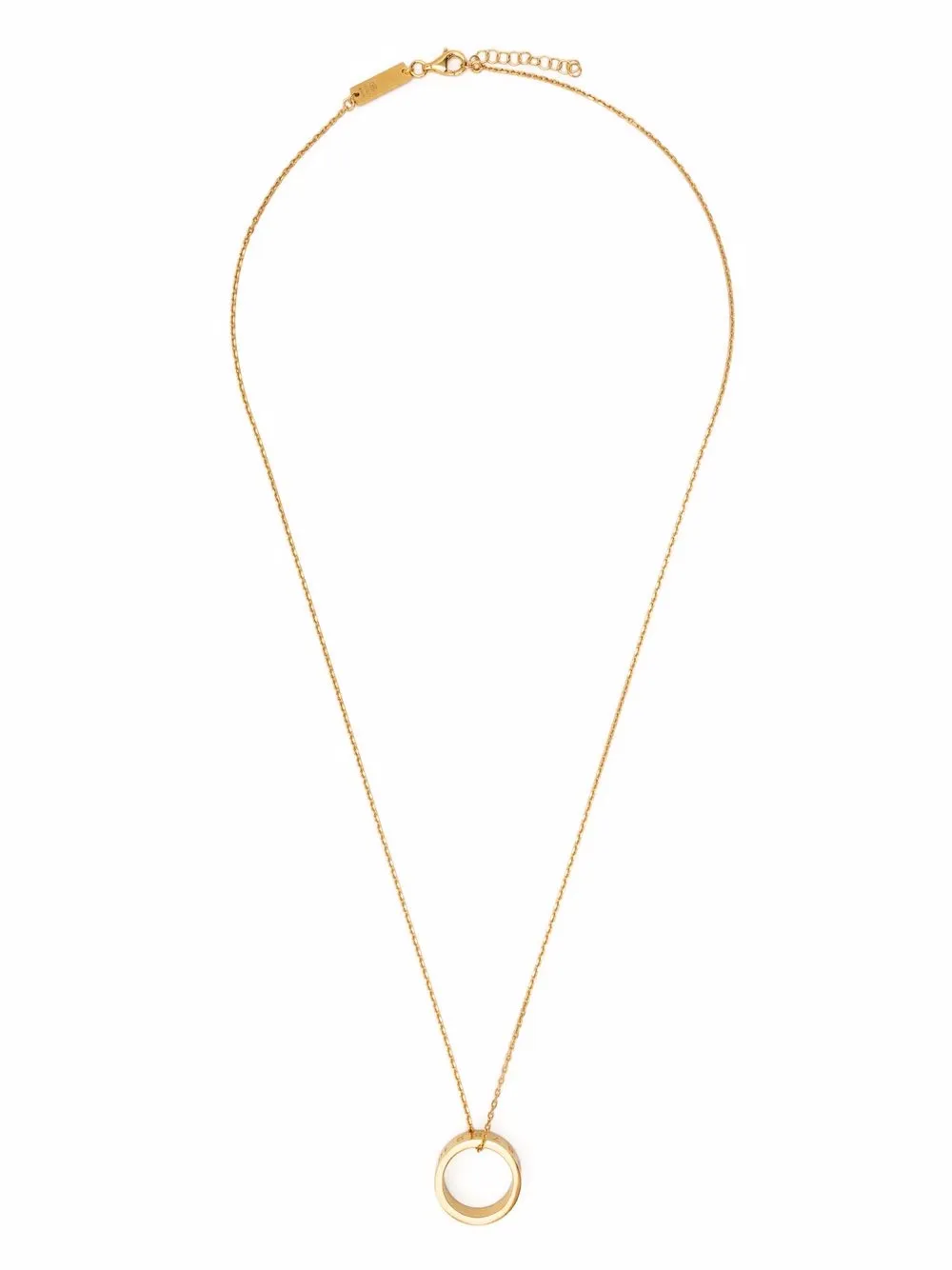 Shop Maison Margiela Ring-pendant Necklace In Gold