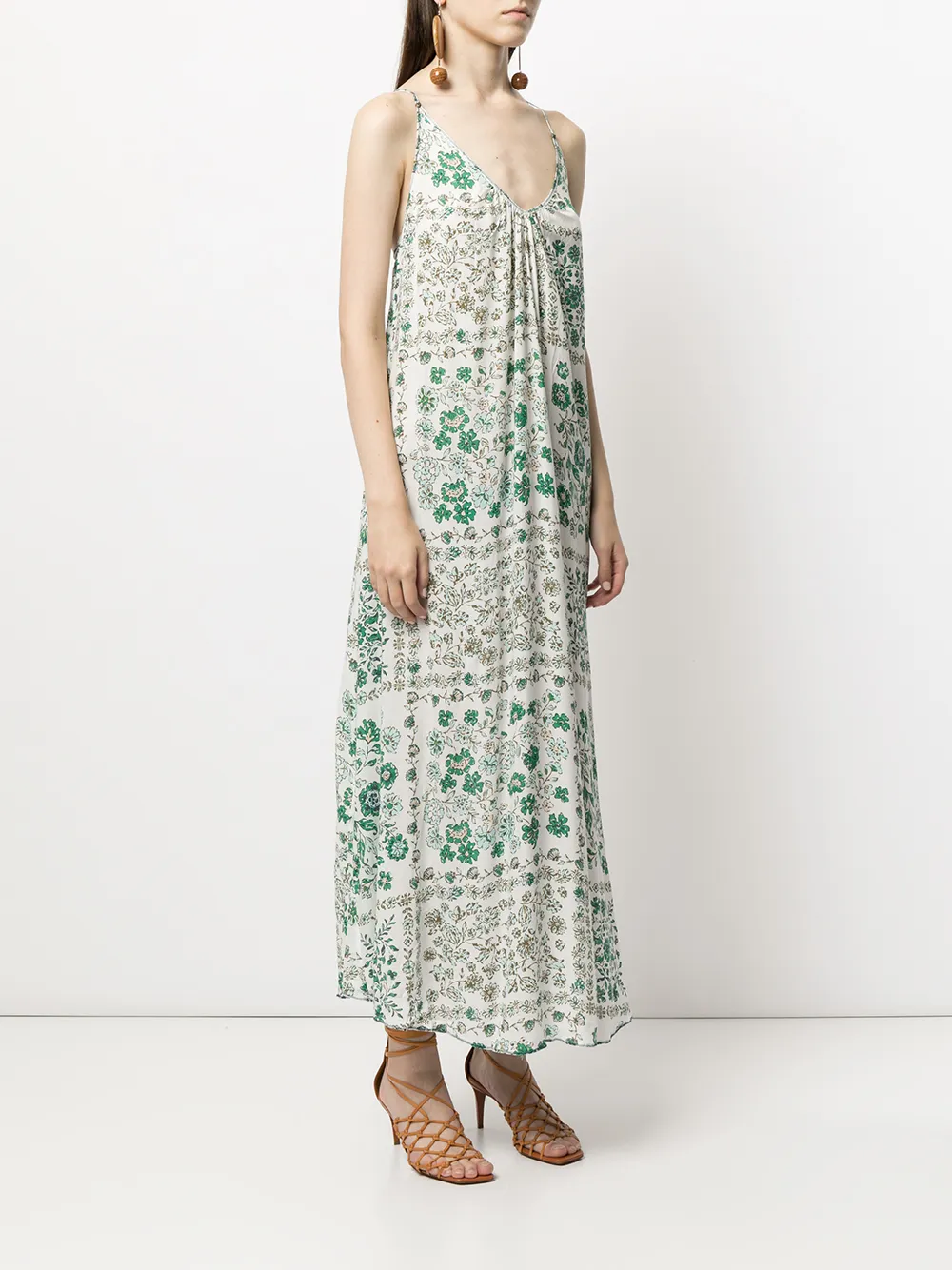 фото Poupette st barth платье макси с цветочным принтом