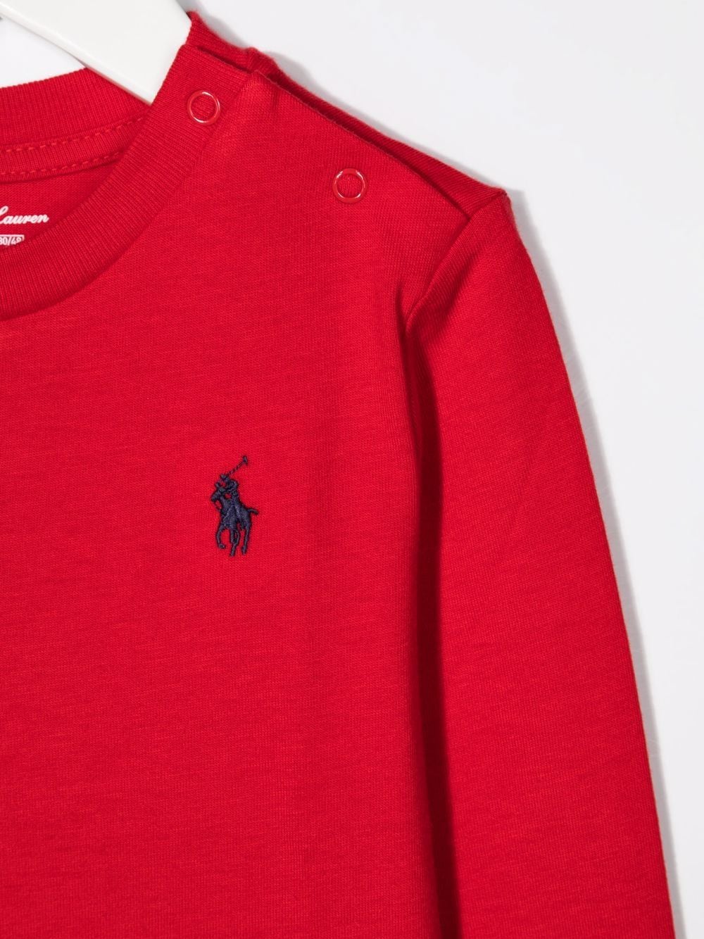 Shop Ralph Lauren Logo-embroidered Sweatshirt In 红色