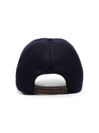 BRUNELLO WOOL BASEBALL CAP BLUE展示图