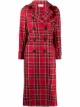 Image 1 of RED Valentino belted checked trench coat