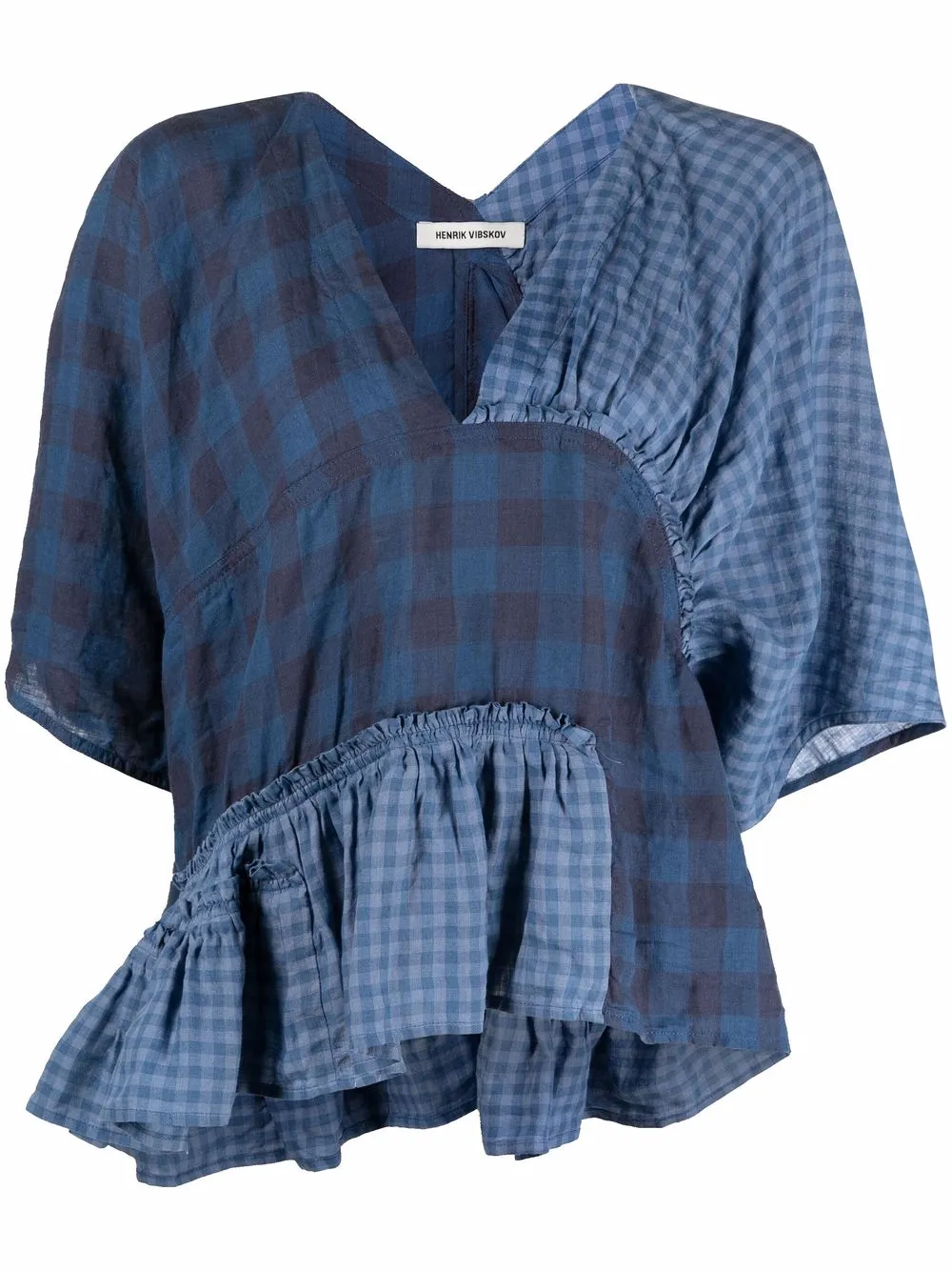 

Henrik Vibskov asymmetric ruffle blouse - Blue