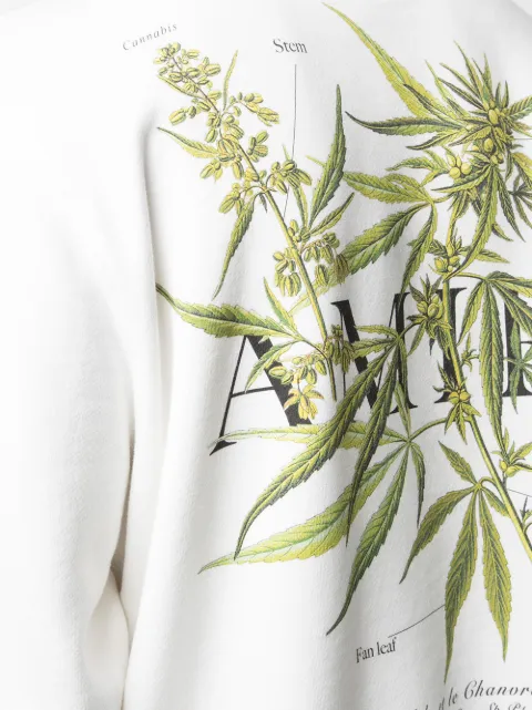 AMIRI leaf-print Sweatshirt - Farfetch