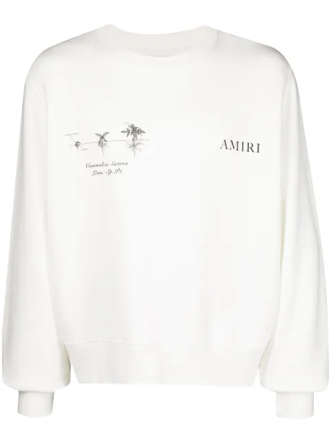 AMIRI leaf-print Sweatshirt - Farfetch