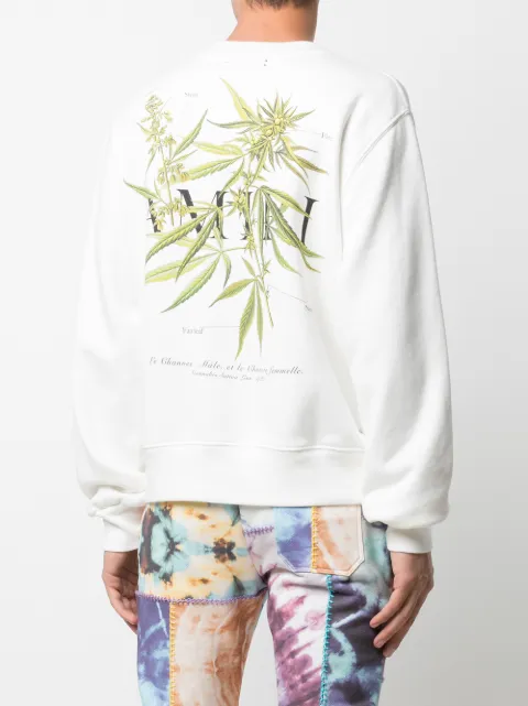 AMIRI leaf-print Sweatshirt - Farfetch