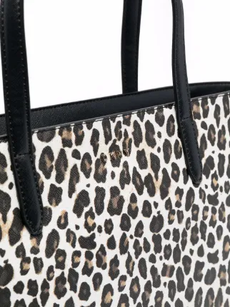 logo leopard print tote展示图