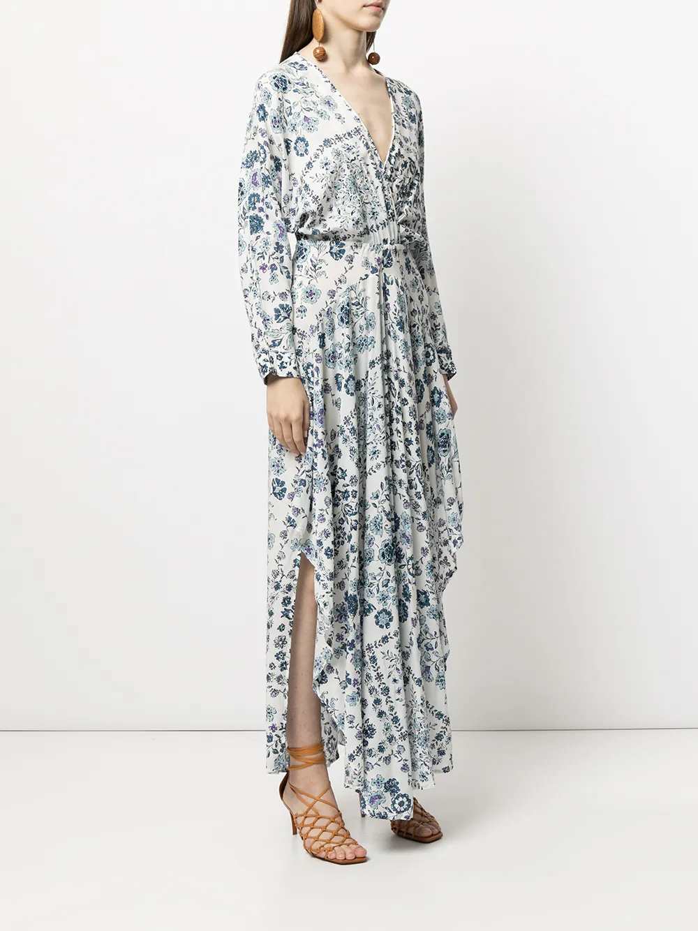 фото Poupette st barth пляжное платье с цветочным принтом