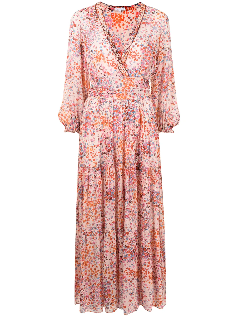 фото Poupette st barth платье макси с цветочным принтом