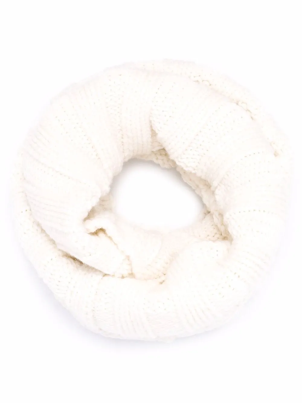 

Fabiana Filippi ribbed scarf-collar - White