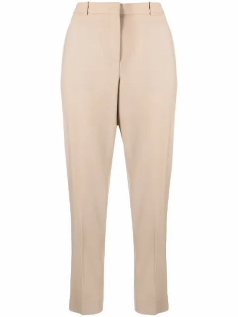 cropped straight-leg trousers