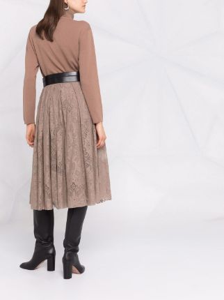 pleated lace midi skirt展示图