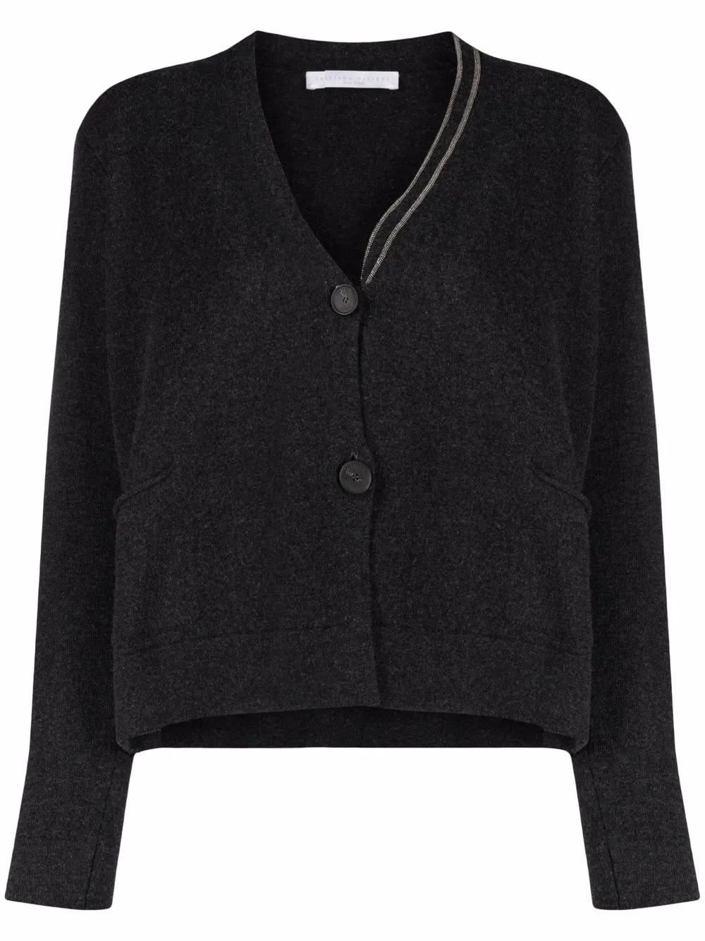

Fabiana Filippi monili-trim wool-blend cardigan - Grey