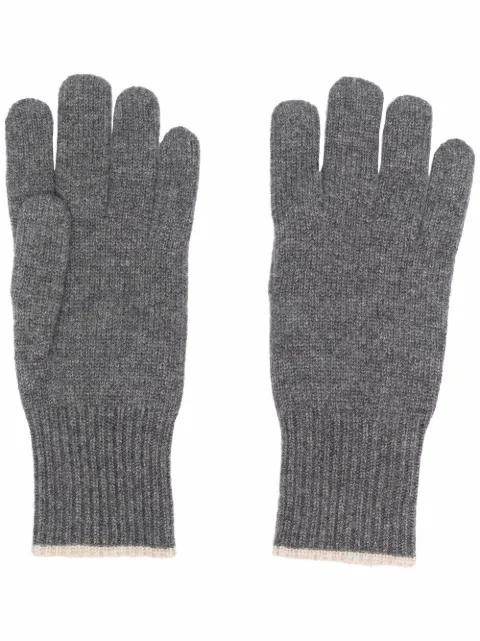 Brunello Cucinelli ribbed-knit cashmere gloves