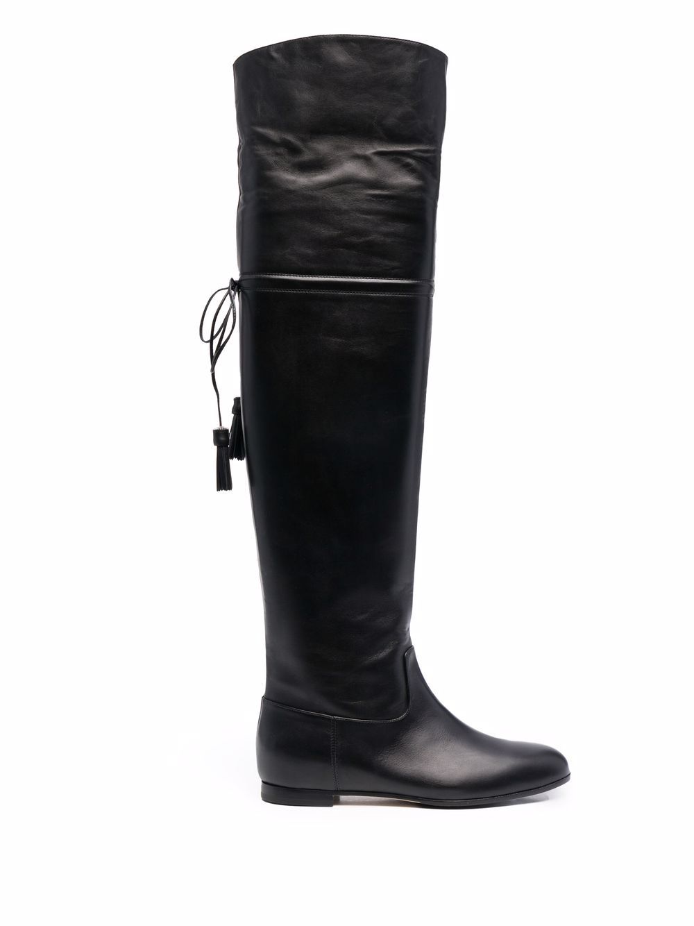 knee-high leather boots