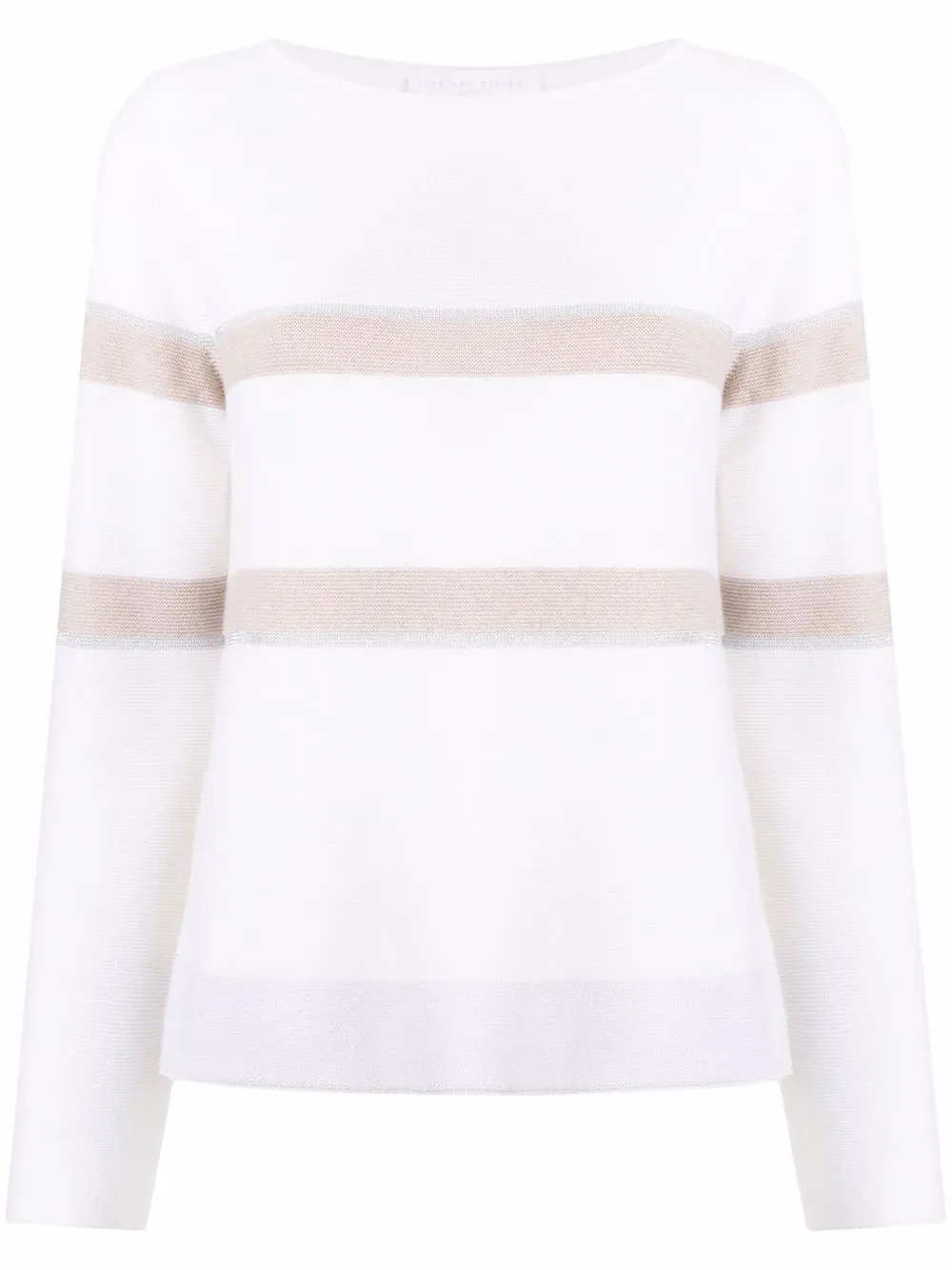 

Fabiana Filippi stripe detail jumper - White
