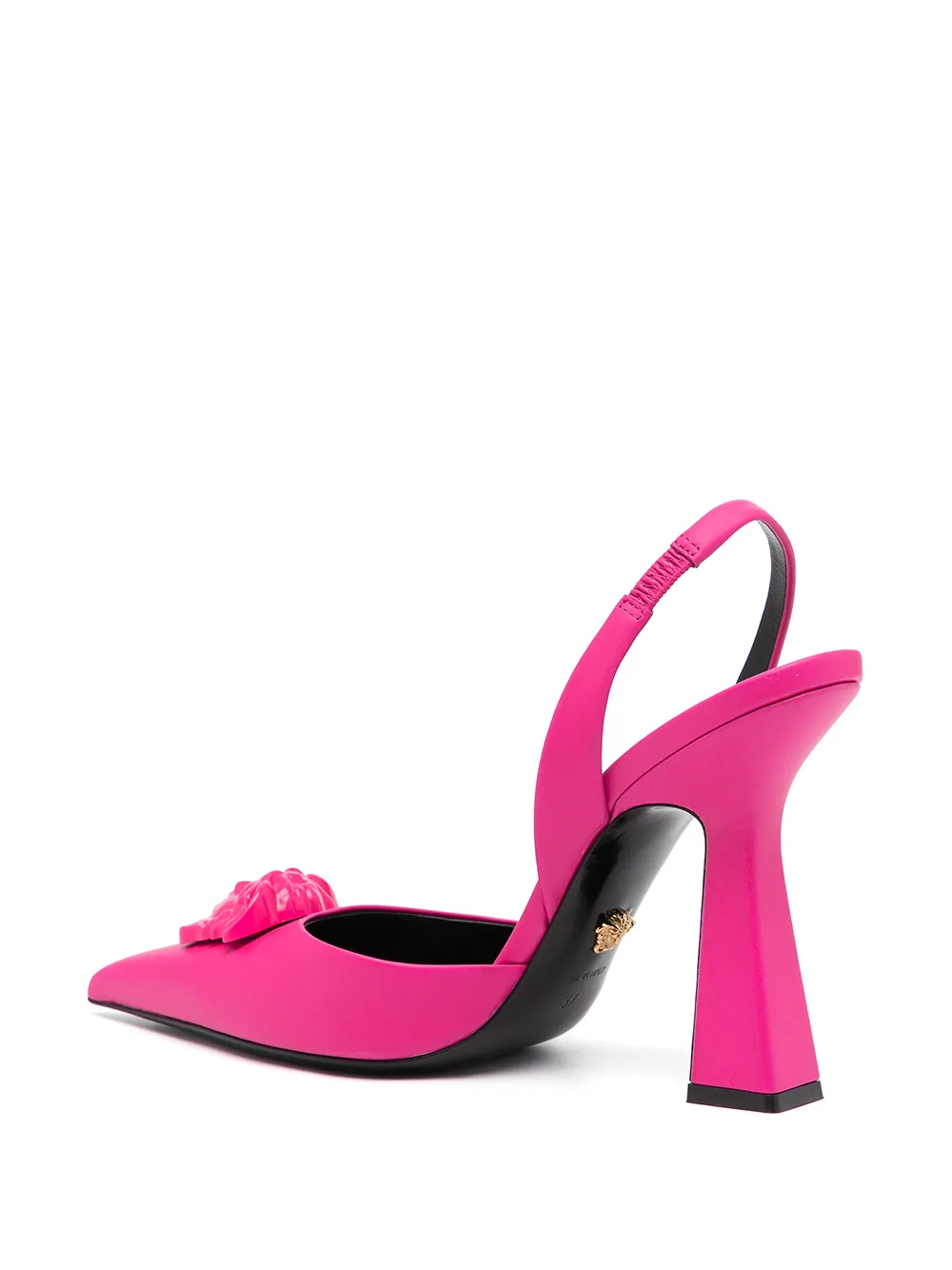 Shop Versace La Medusa Slingback Pumps In Rosa