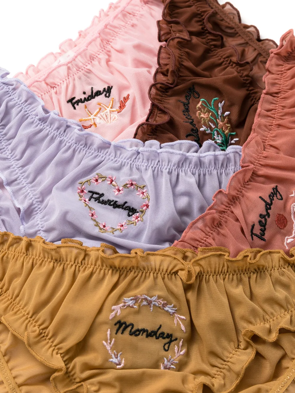 Love Stories Lola Weekday Brief Pack (set Of Five) In Multicolour