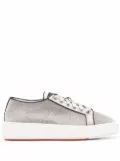 Santoni Derby sequin-embellished low-top sneakers - Grey