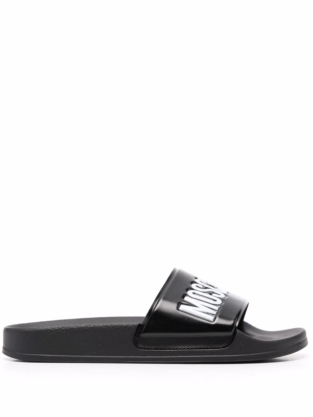 Moschino logo-print slides Black