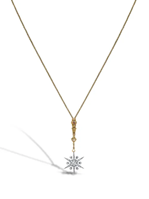 Collier Victorian Star en 18ct orné de diamants - Pragnell Vintage - Modalova