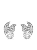 Pragnell Vintage 1911-1940 platinum Art Deco diamond leaf earrings - Silver