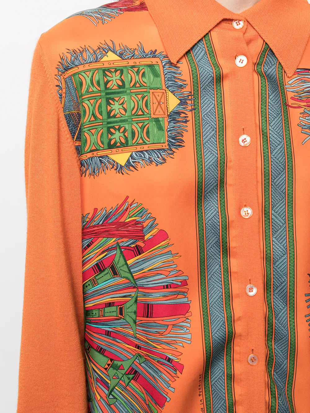 фото Hermès рубашка pre-owned с графичным принтом