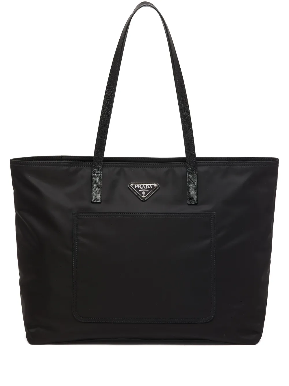 Re-Nylon embroidered tote bag