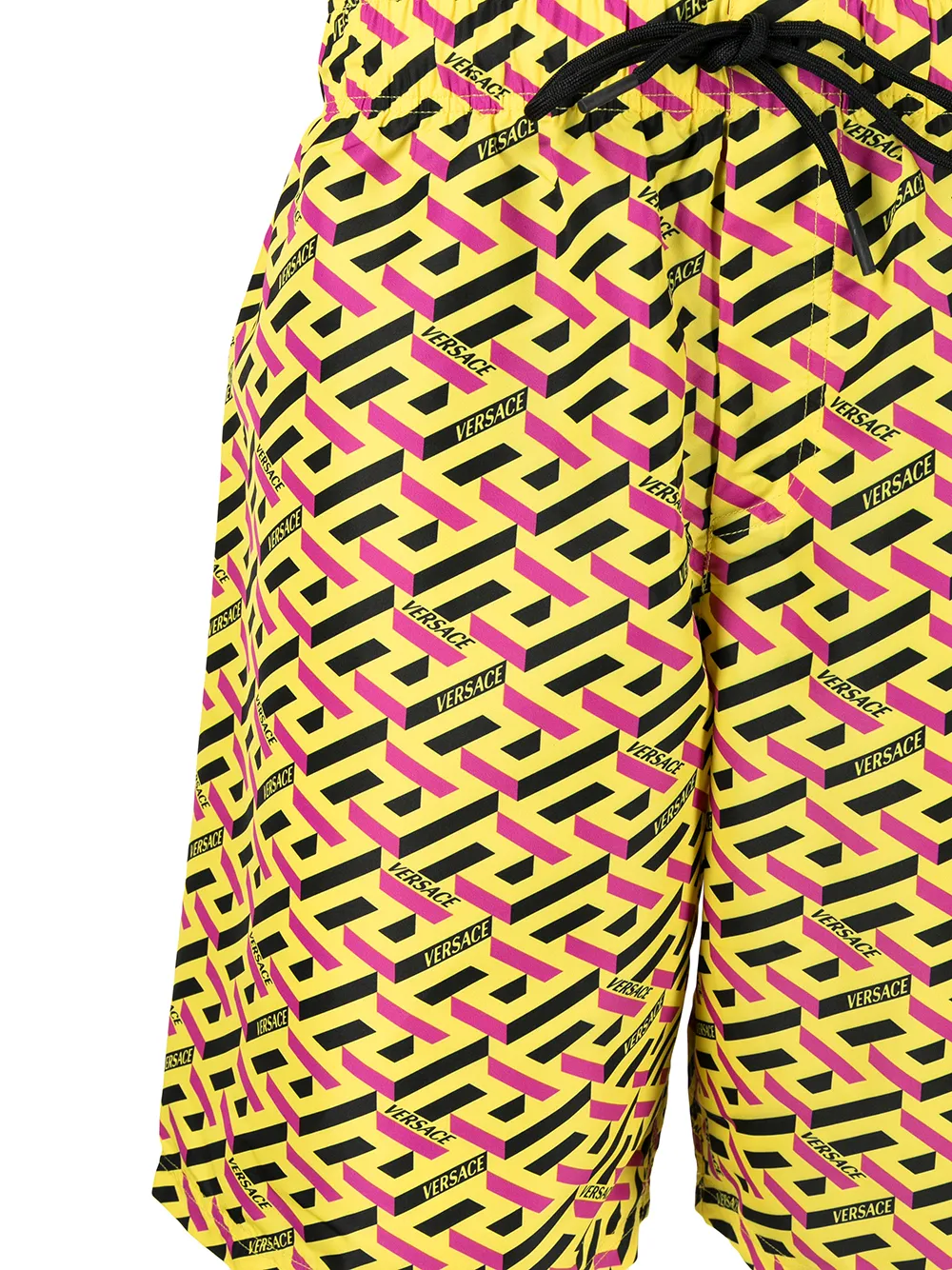 фото Versace плавки-шорты с логотипом и узором greca