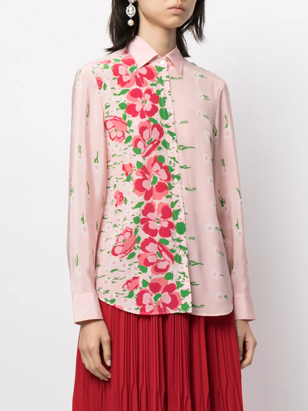 фото Red valentino рубашка с цветочным принтом