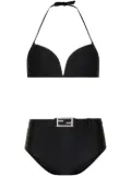 Fendi Pre-Owned 2000s FF logo plaque bikini set - Black