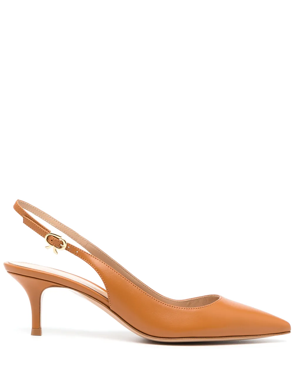 

Gianvito Rossi pointed leather pumps - Brown