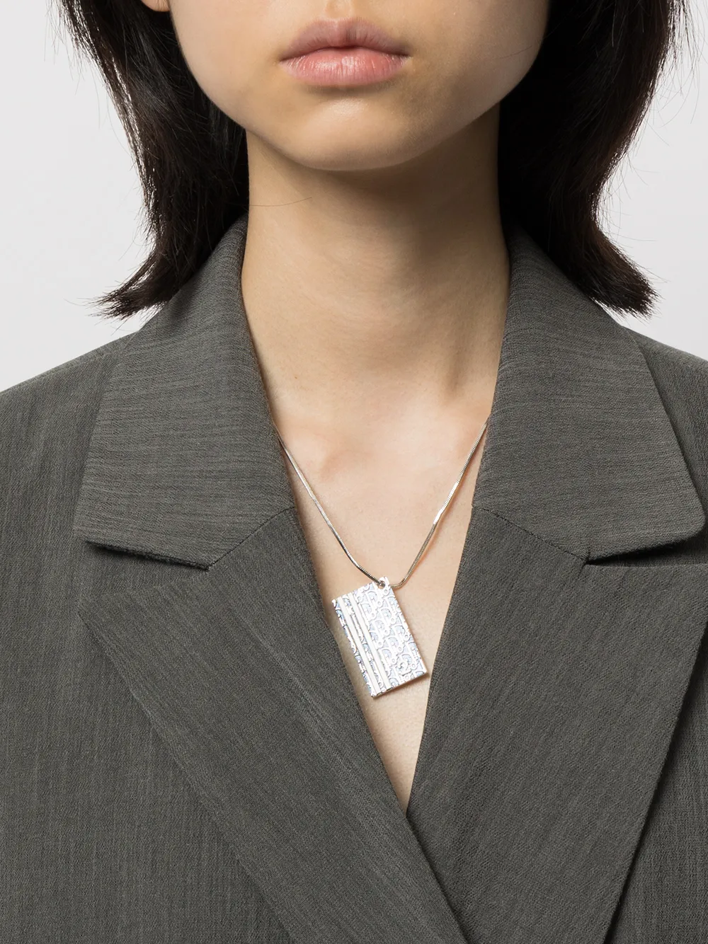 Image 2 of Christian Dior 2000s pre-owned Trotter card necklace