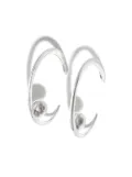 KHIRY silver pearl hoop earrings