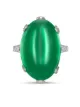 Image 1 of Pragnell Vintage 1911-1940 platinum Art Deco jadeite and diamond ring