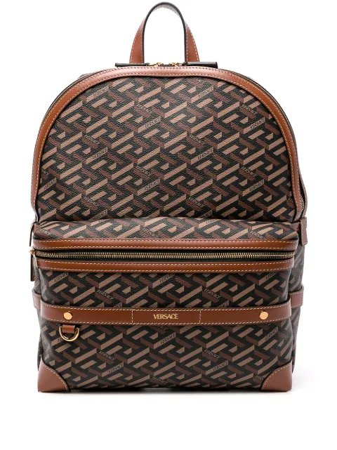 Versace logo zipped backpack