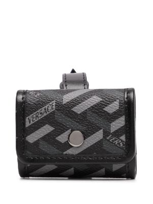 Versace Greca-print buckle-fastening wallet