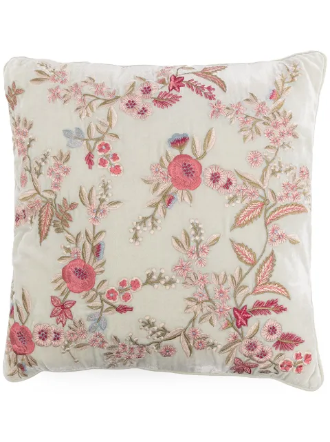 Anke Drechsel floral-embroidered cushion