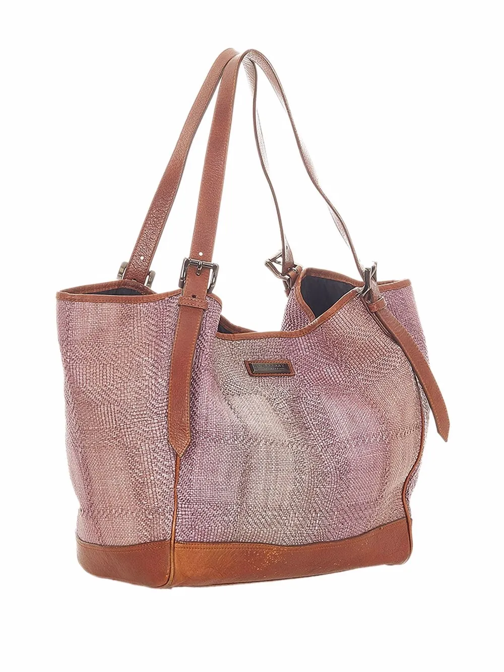 фото Burberry pre-owned сумка-тоут с узором в клетку