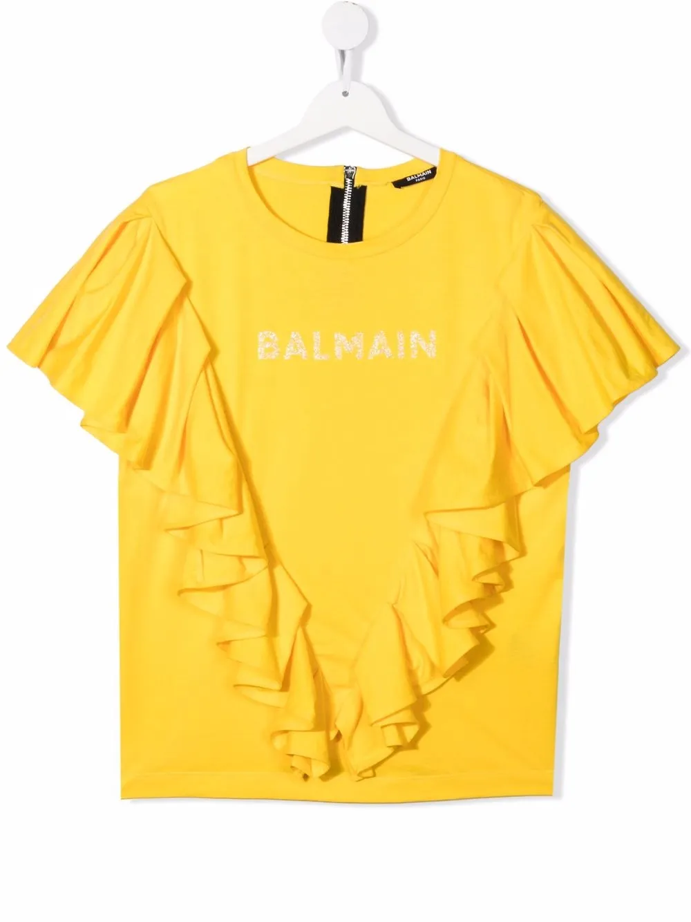 фото Balmain kids футболка с оборками и логотипом