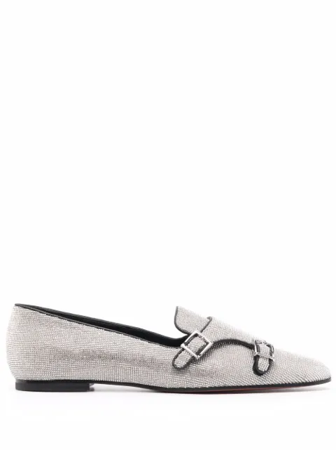 Santoni لوفر بمشبك ومزين بترتر