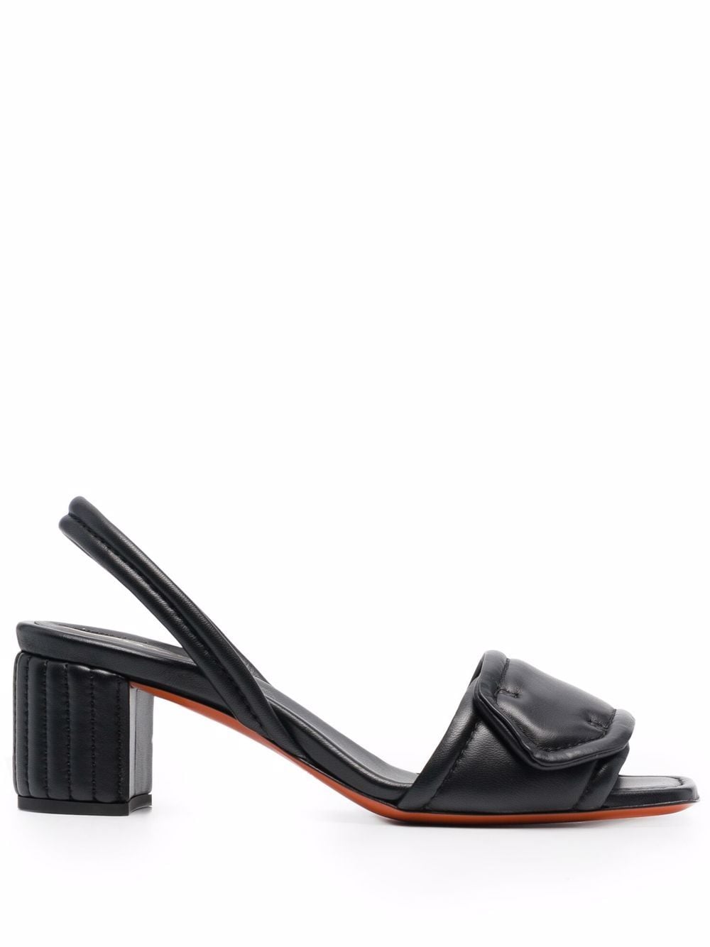 

Santoni leather slingback sandals - Black