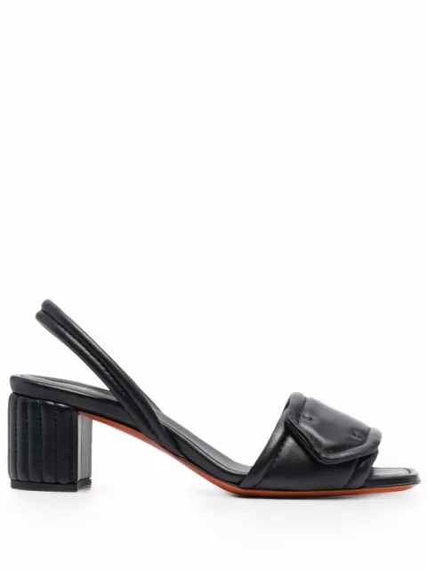 Santoni leather slingback sandals