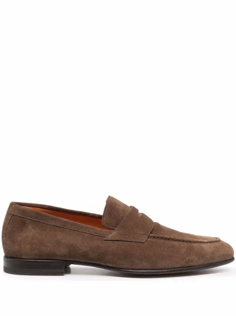 Santoni leather Penny loafers