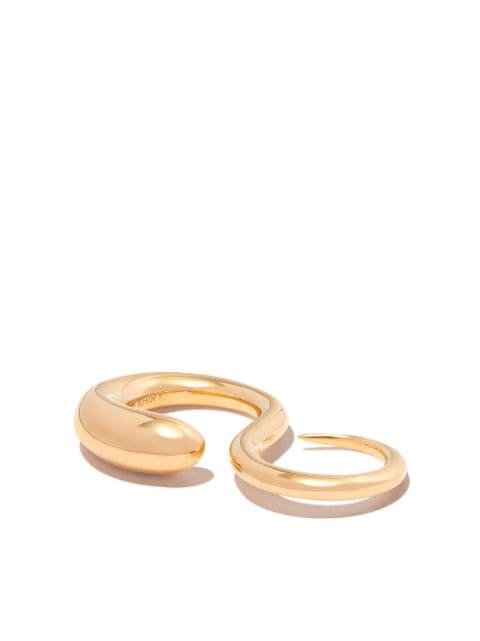 KHIRY anillo doble Adder con baño en oro vermeil