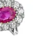Pragnell Vintage platinum Contemporary Burmese pink sapphire and diamond ring