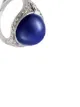 Pragnell Vintage 1911-1940 platinum Art Deco cabochon sapphire and diamond ring