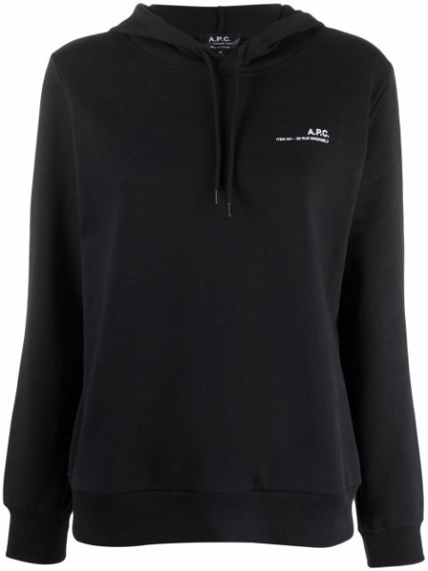 A.P.C. logo-print cotton hoodie