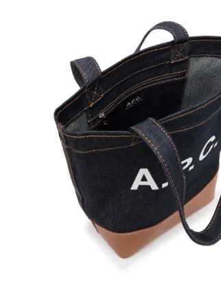 Axel logo-print denim tote bag展示图